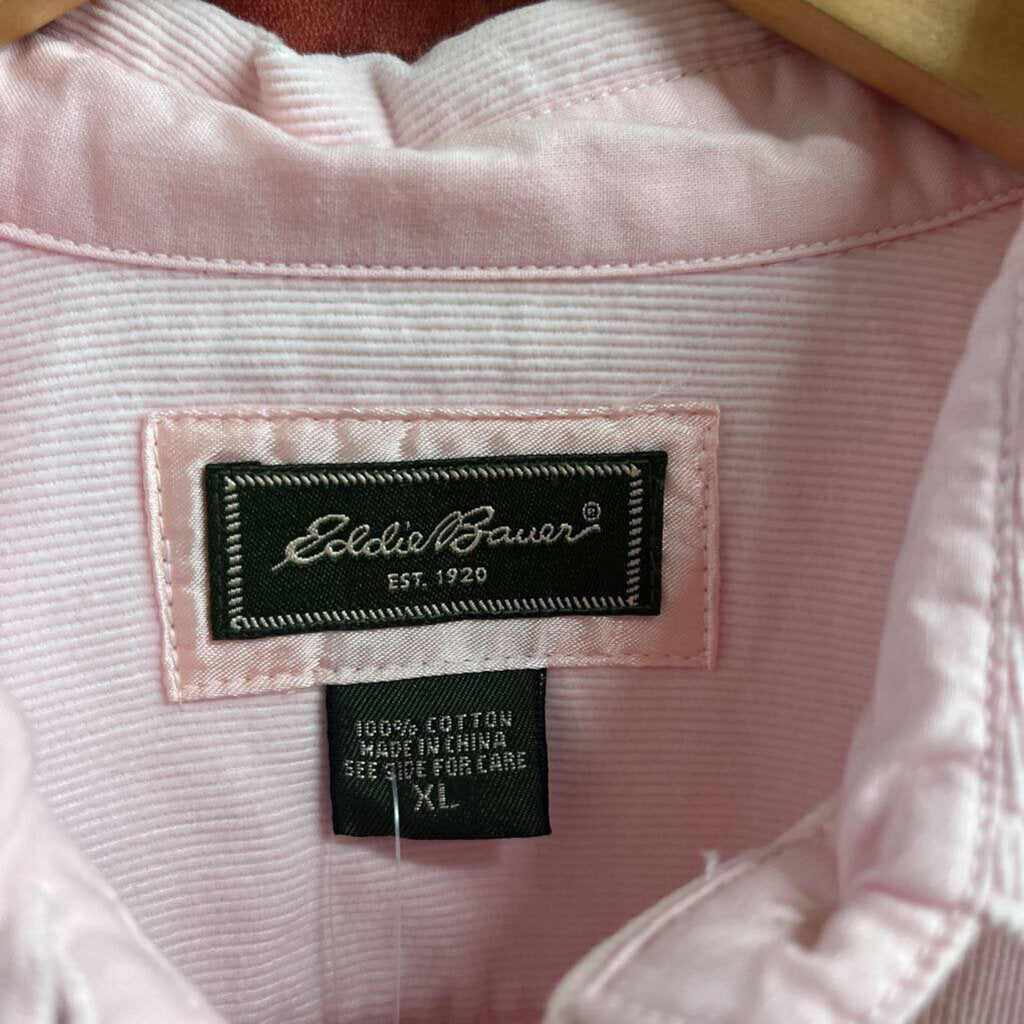 NWT Eddie Bauer Cord Button Down Pink Size XL