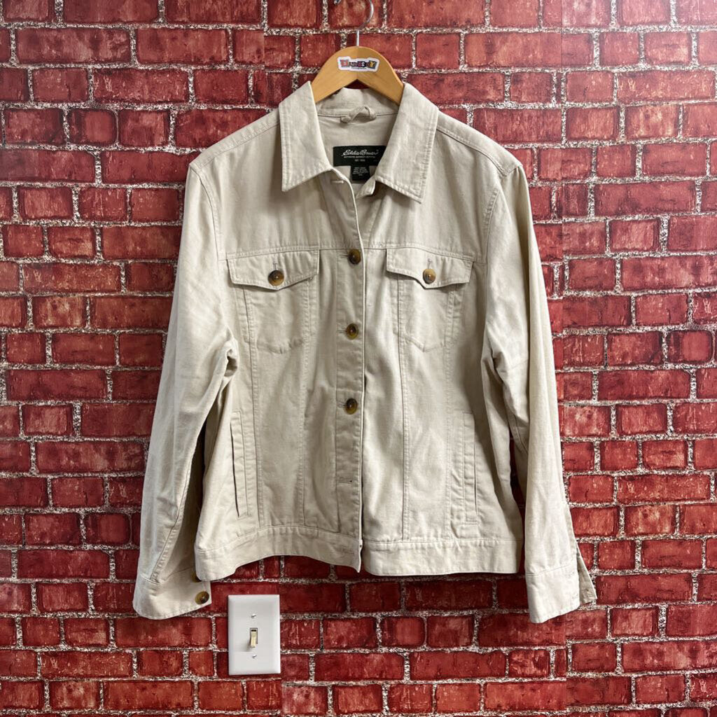 Eddie Bauer Button Down Tan Size XL