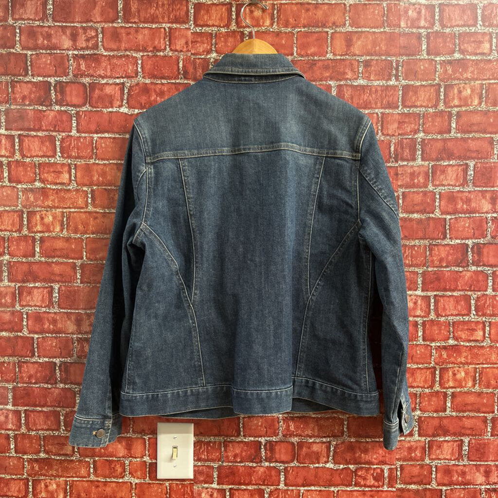 J Jill Denim Jacket Blue Size XL