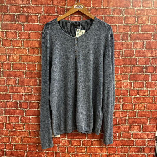 John Varvatos Ribbed Long Sleeve Blue Size L