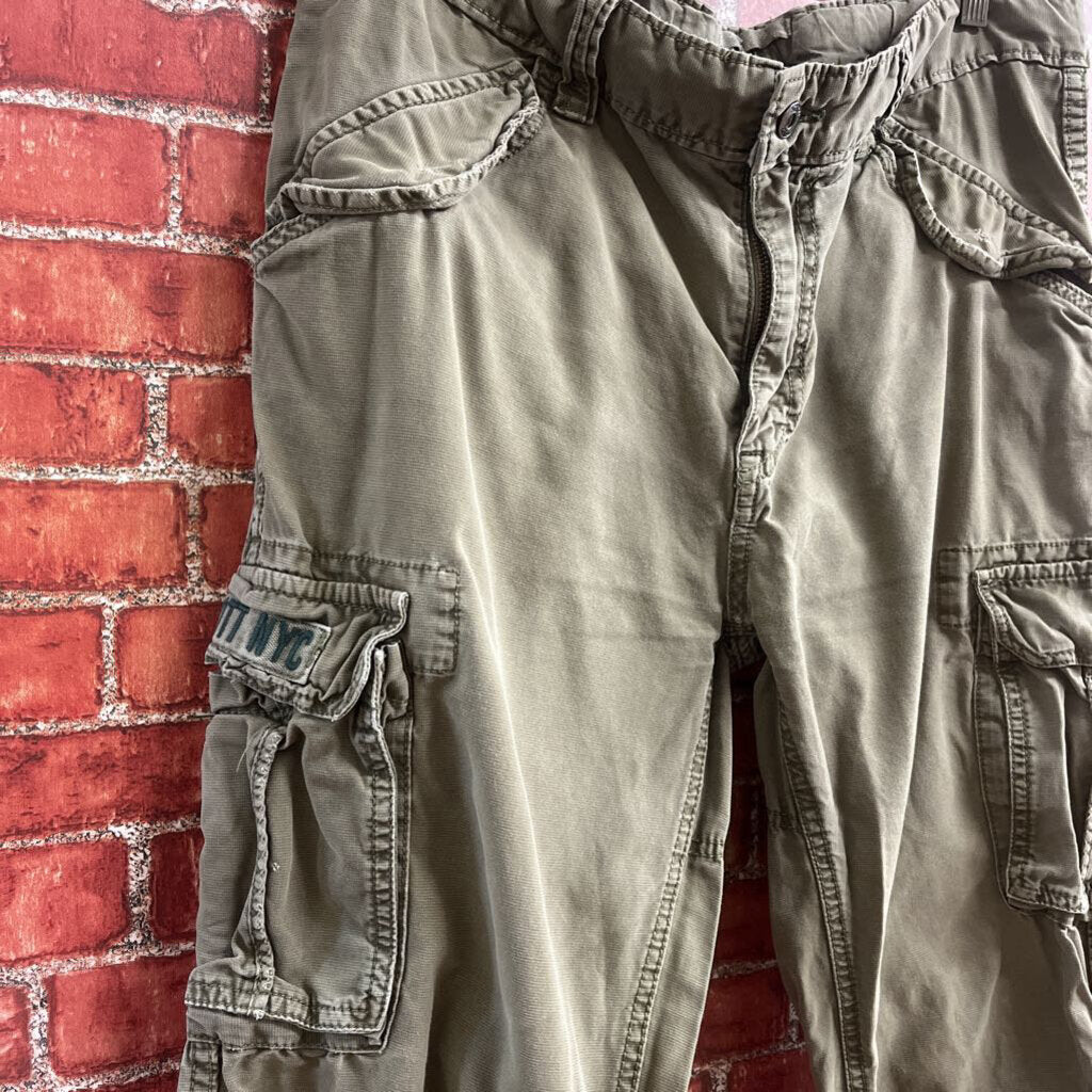 Schott NYC Cargo Pants Green Size 34