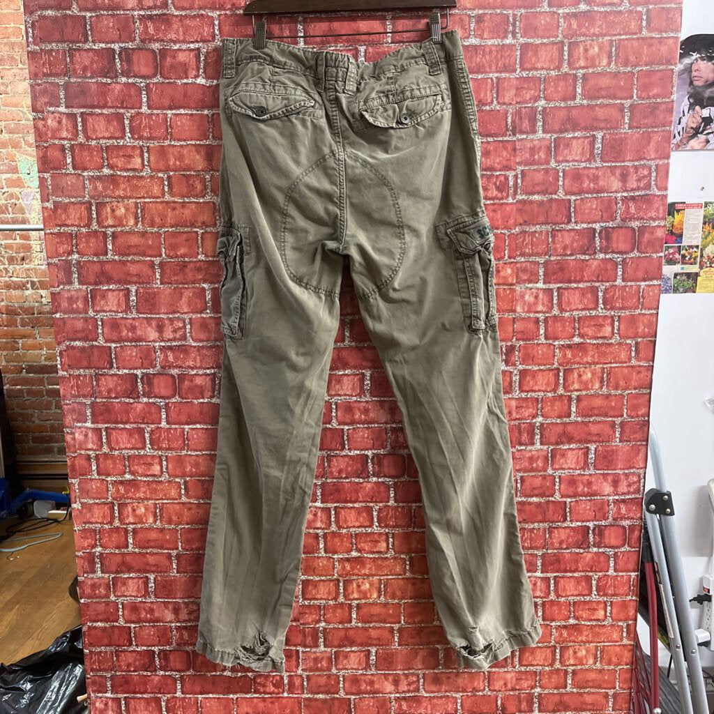 Schott NYC Cargo Pants Green Size 34