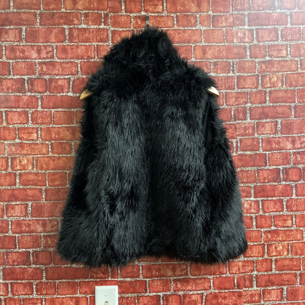 Sam Edelman Faux Fur Vest Black Size M