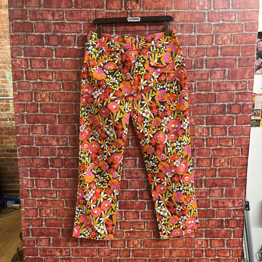 David Meister Floral Pants Multi Color Size 10