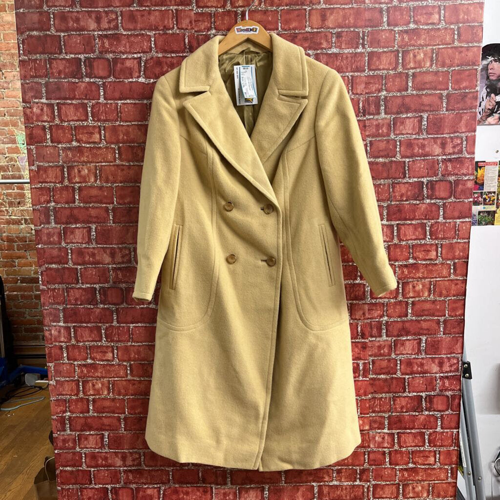 Vintage Midi Trench Coat yellow Size L/XL