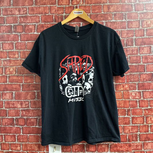 Shred City Music Tee Black Size L