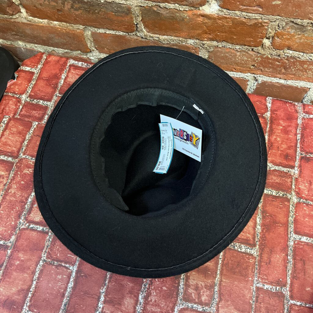 Western Felt Hat Black with Buckle