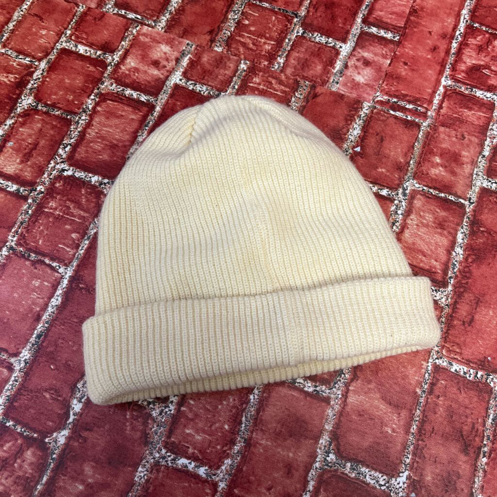 Unbranded Knit Beanie Hat Beige OS