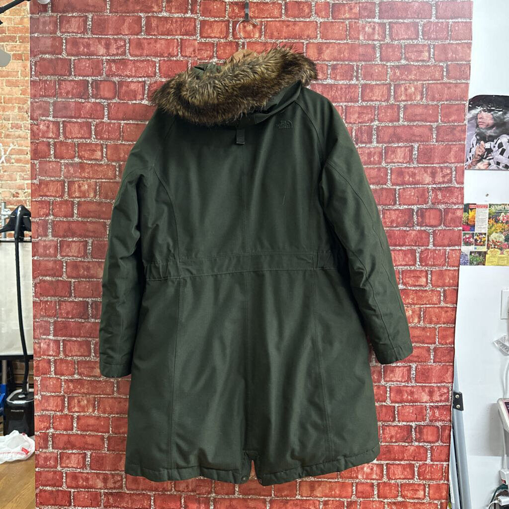 The North Face Down Parka Jacket Green Size XL