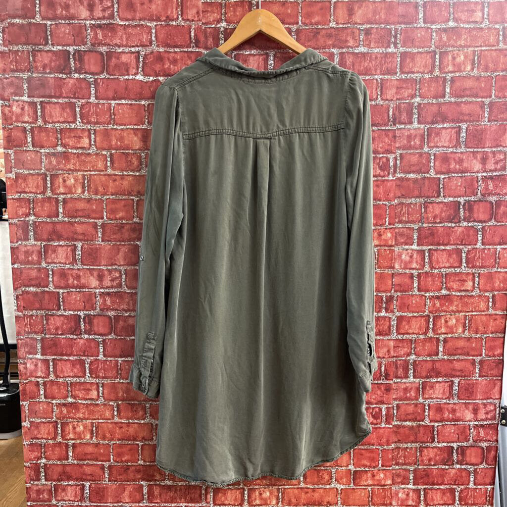 Cotton On Long Sleeve Mini Dress Green Size Large