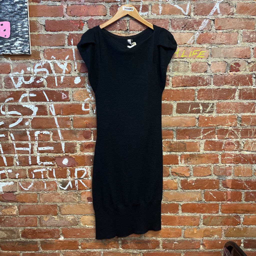 ReneeC. Knit Midi Dress Black Size Small