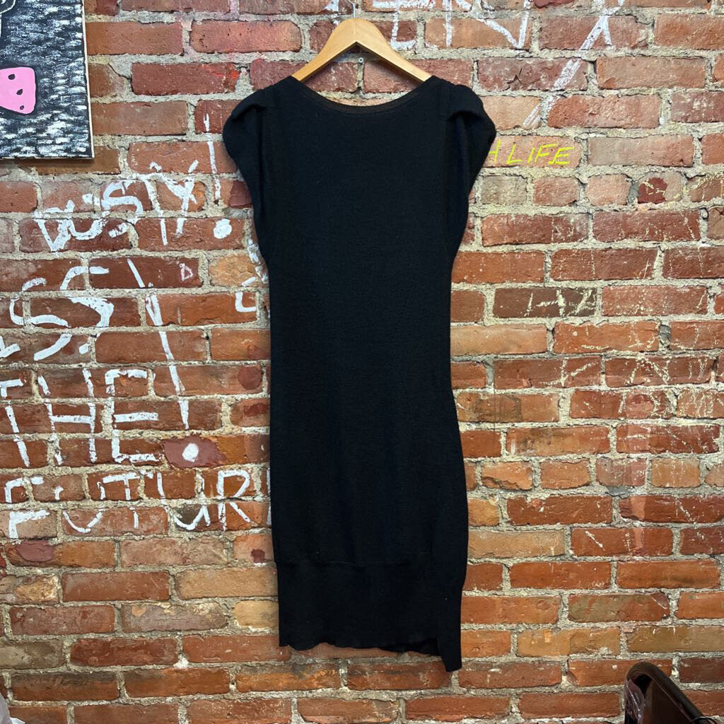 ReneeC. Knit Midi Dress Black Size Small