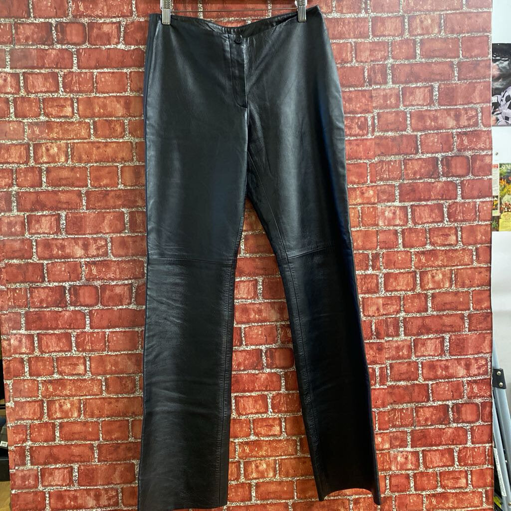 Milenti Leather Pants Black Size 8