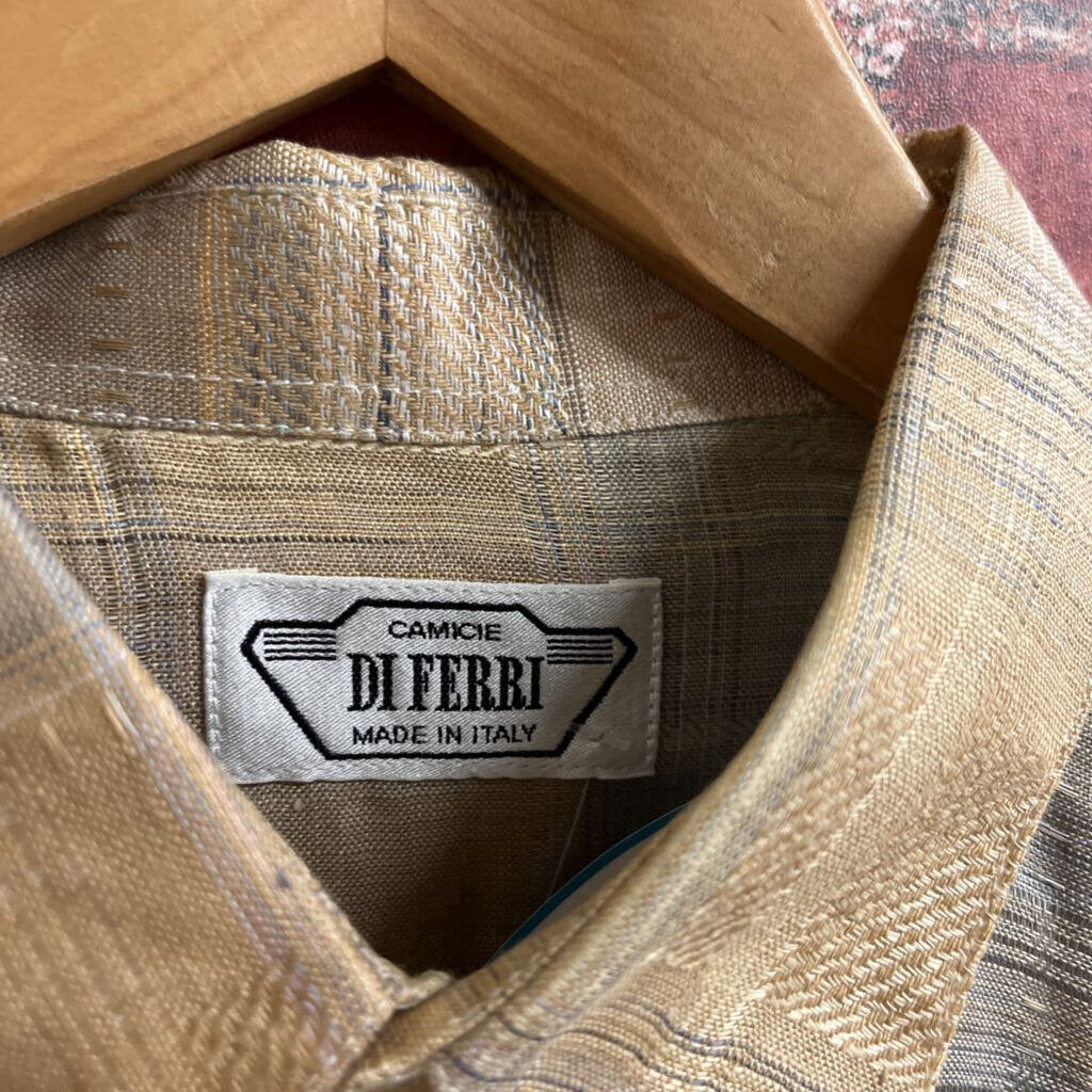 Camicie Di Ferri 100% Lino Wool Cream Size M