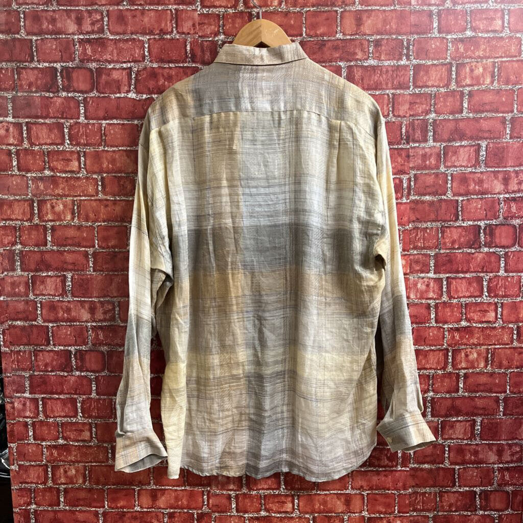 Camicie Di Ferri 100% Lino Wool Cream Size M