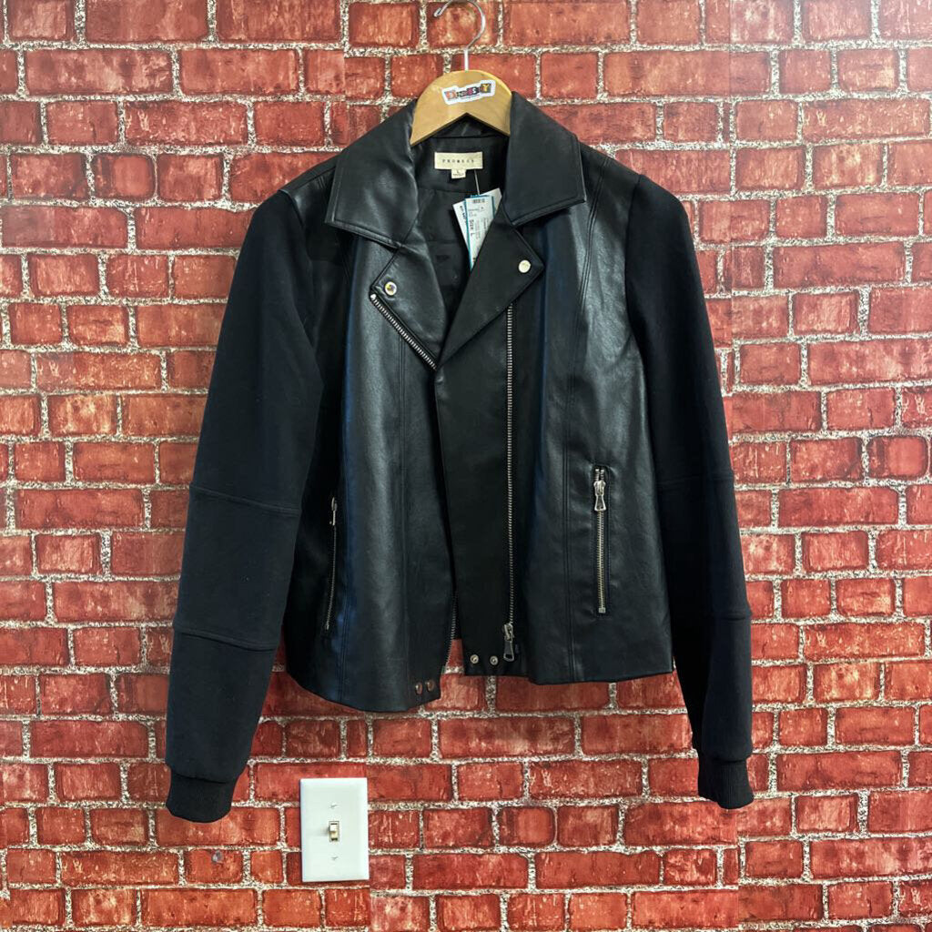 Promesa Pleather Jacket Black Size L