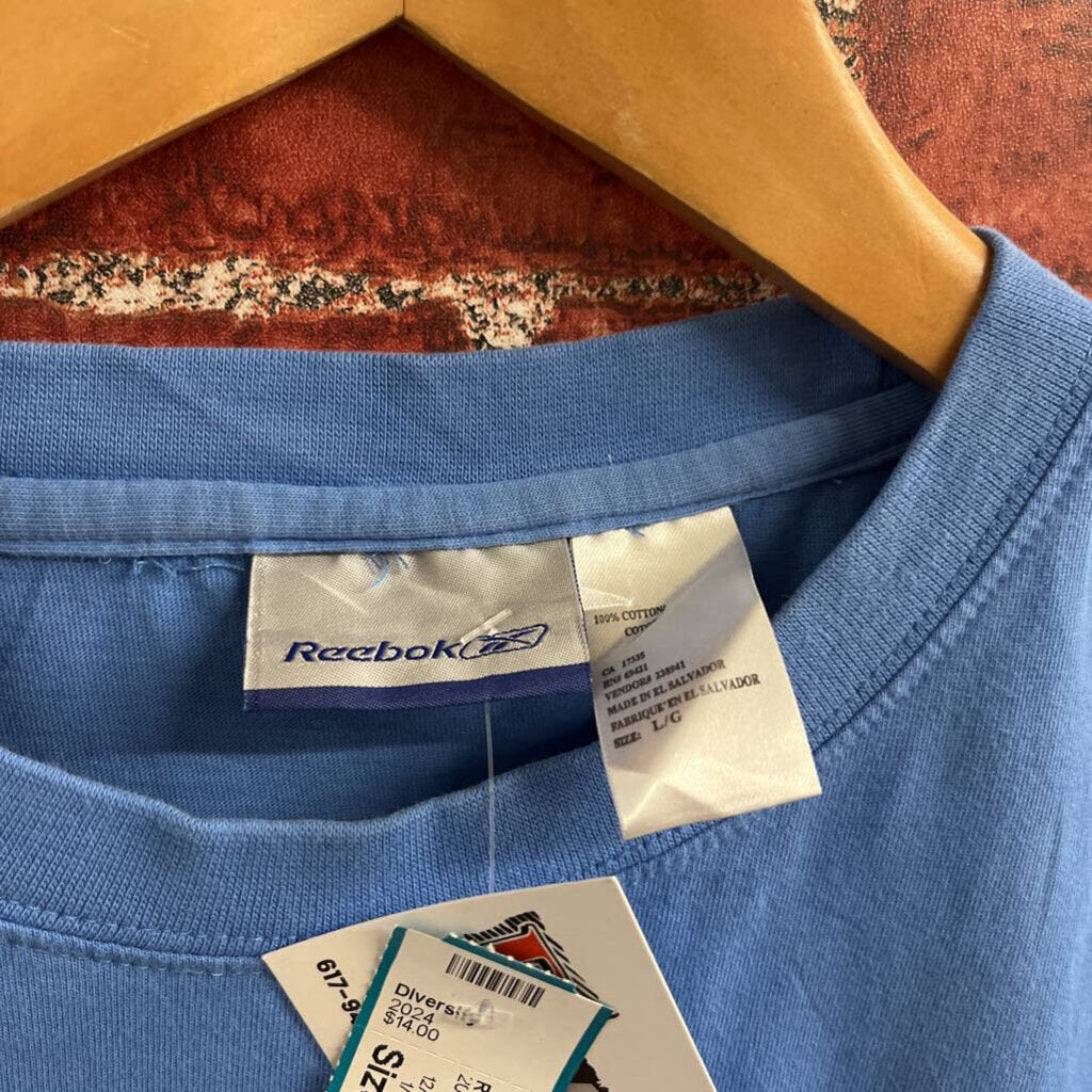 Reebok Y2K Vintage Tee Blue Size Large