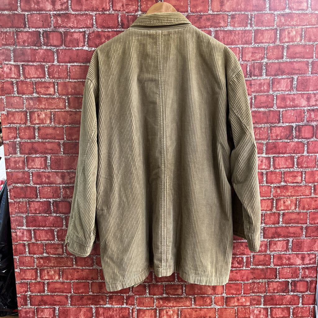 Eddie Bauer Cord Chore Jacket Tan Size XL