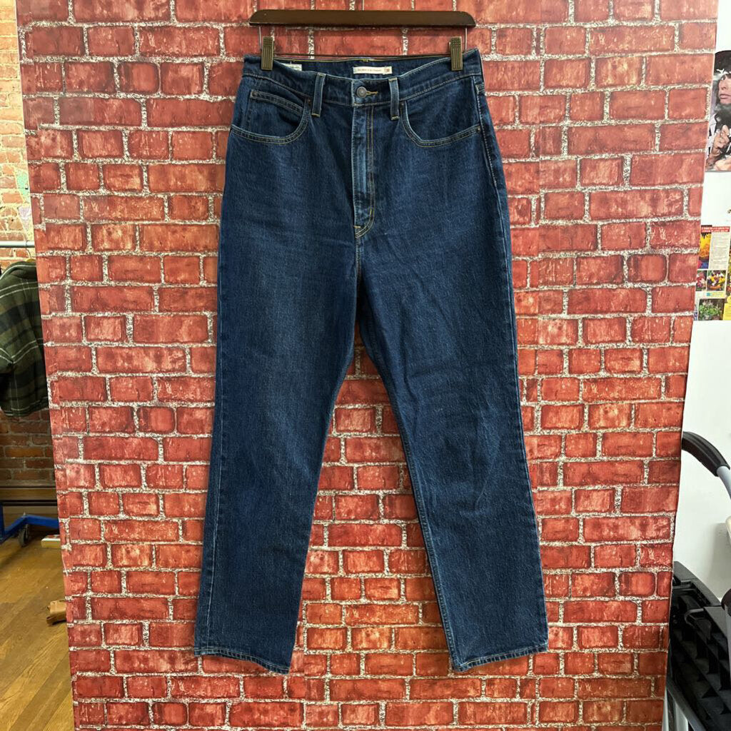 Levis Premium 70 High Slim Straight Jeans Blue Size 30