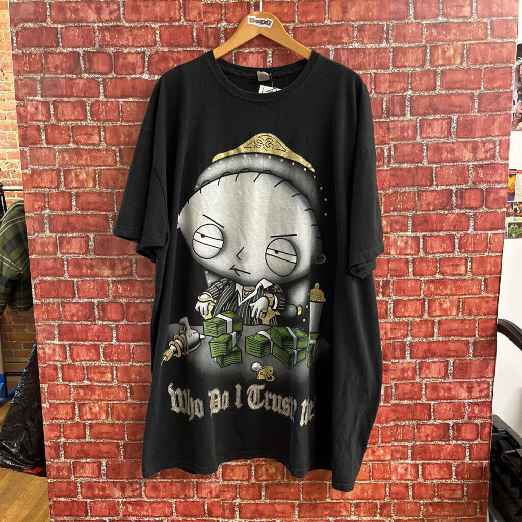 Vintage Family Guy Stewie Who Do I trust? Me! tee black Size 3XL