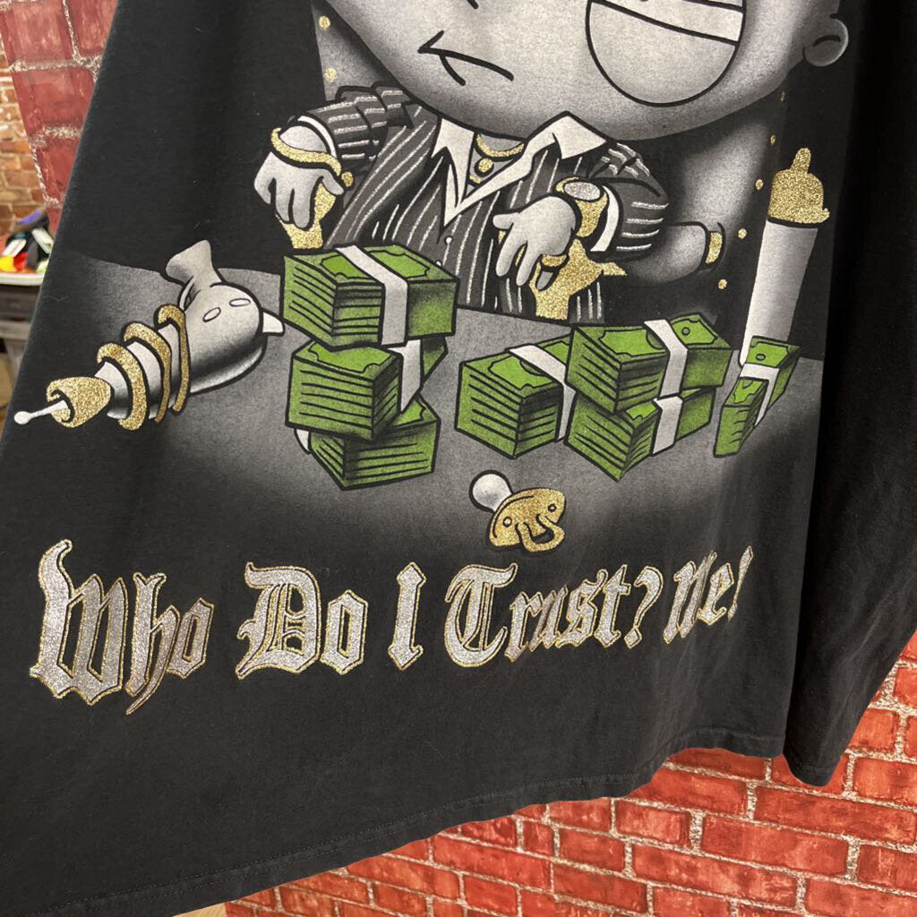 Vintage Family Guy Stewie Who Do I trust? Me! tee black Size 3XL