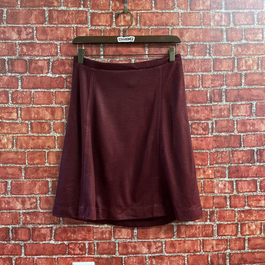 Vintage Hand Made Skirt Burgundy Size M