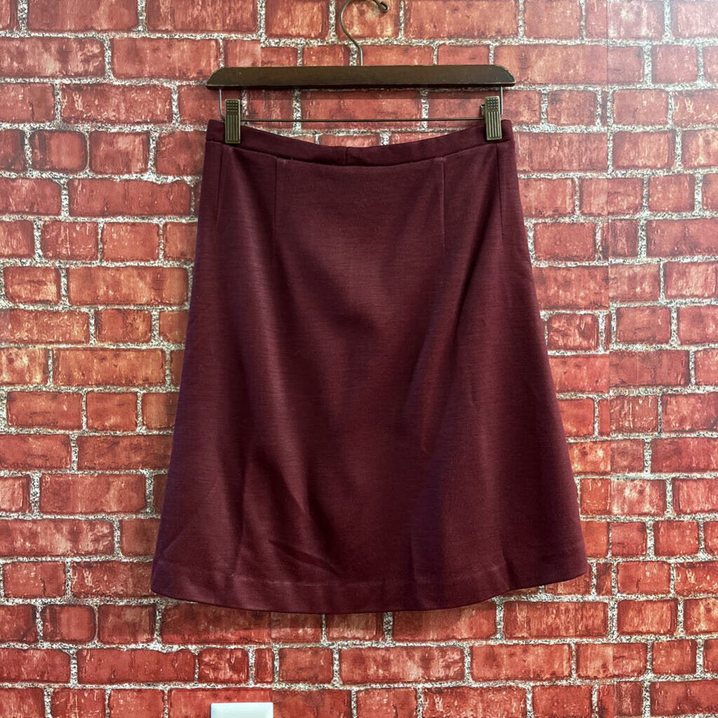 Vintage Hand Made Skirt Burgundy Size M