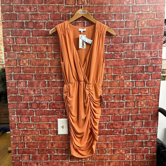 NWT NSR Midi Dress Orange Size M