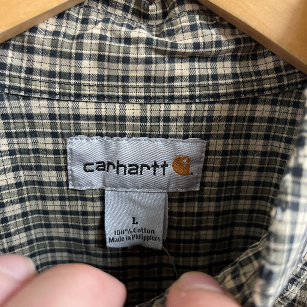 Carhartt Plaid Button Down Green Size L