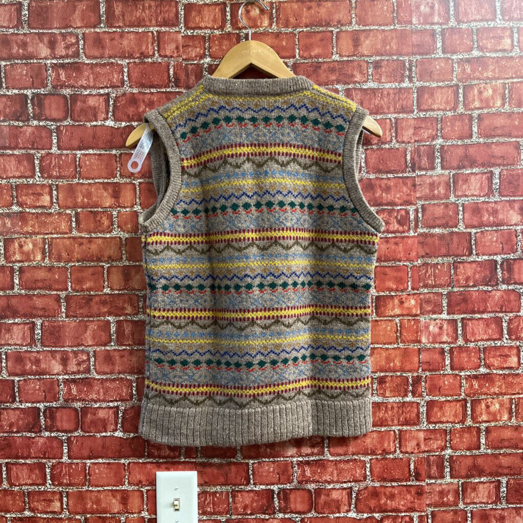 Vintage Jonathan Silver Wool Knit Vest Brown Size M