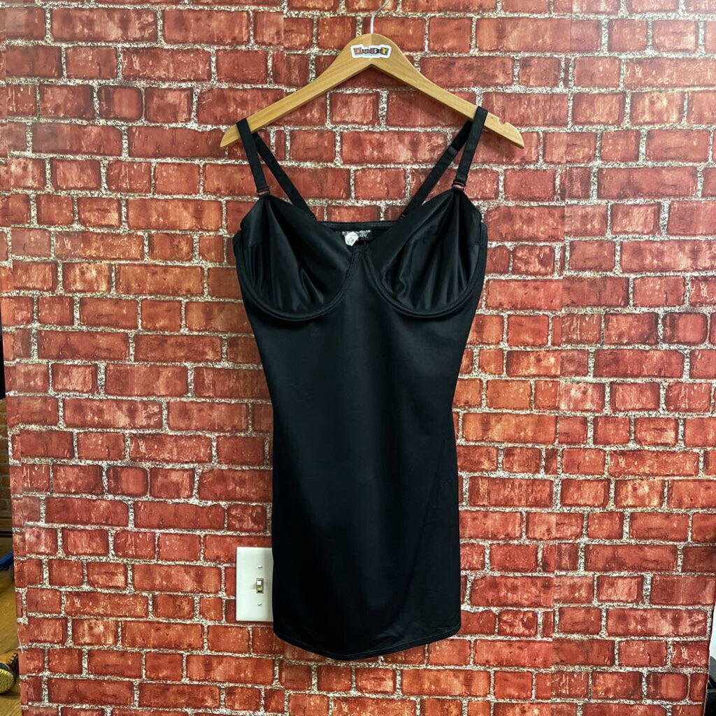 Vintage Bodyslimmers Tank Black Size 38D