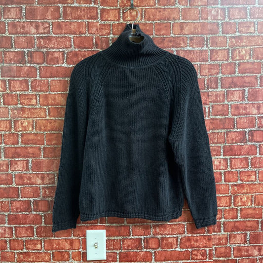 Vintage Chaus Sport Knit Turtle Neck Black Size M