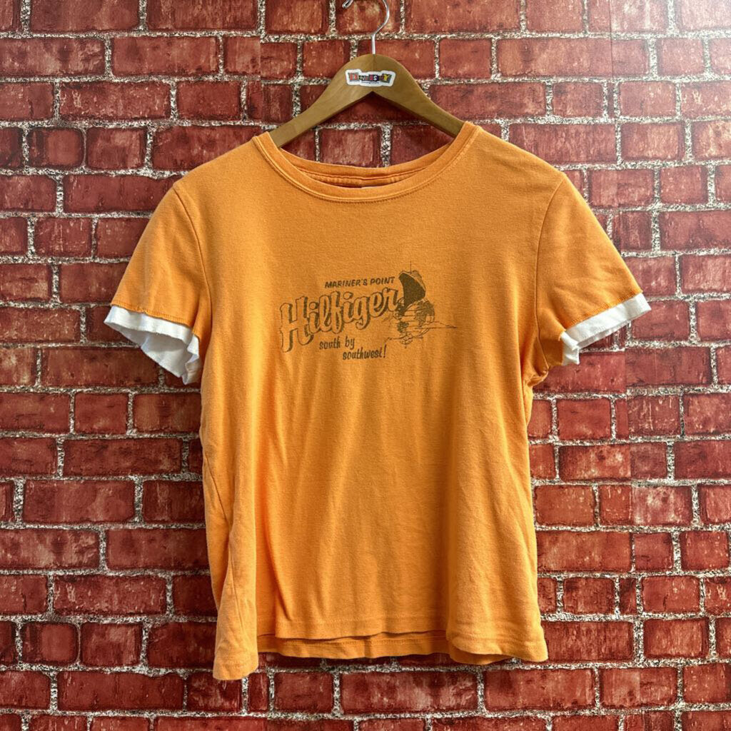 Tommy Hilfiger Mariners Point Baby Tee Orange Size L