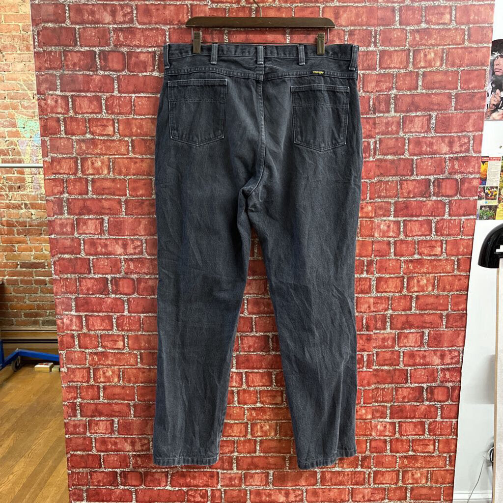 Wrangler Straight Jeans Black Size 38x34