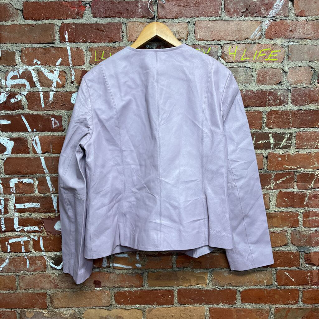 Newport News Purple Leather Jacket Size 18 (XXL)