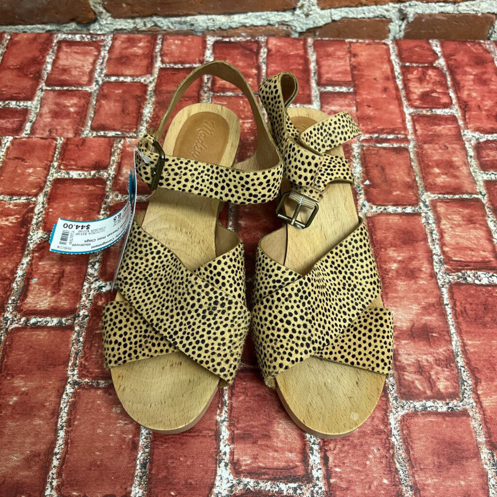 Madewell Cheetah Print Clogs Size 6.5L