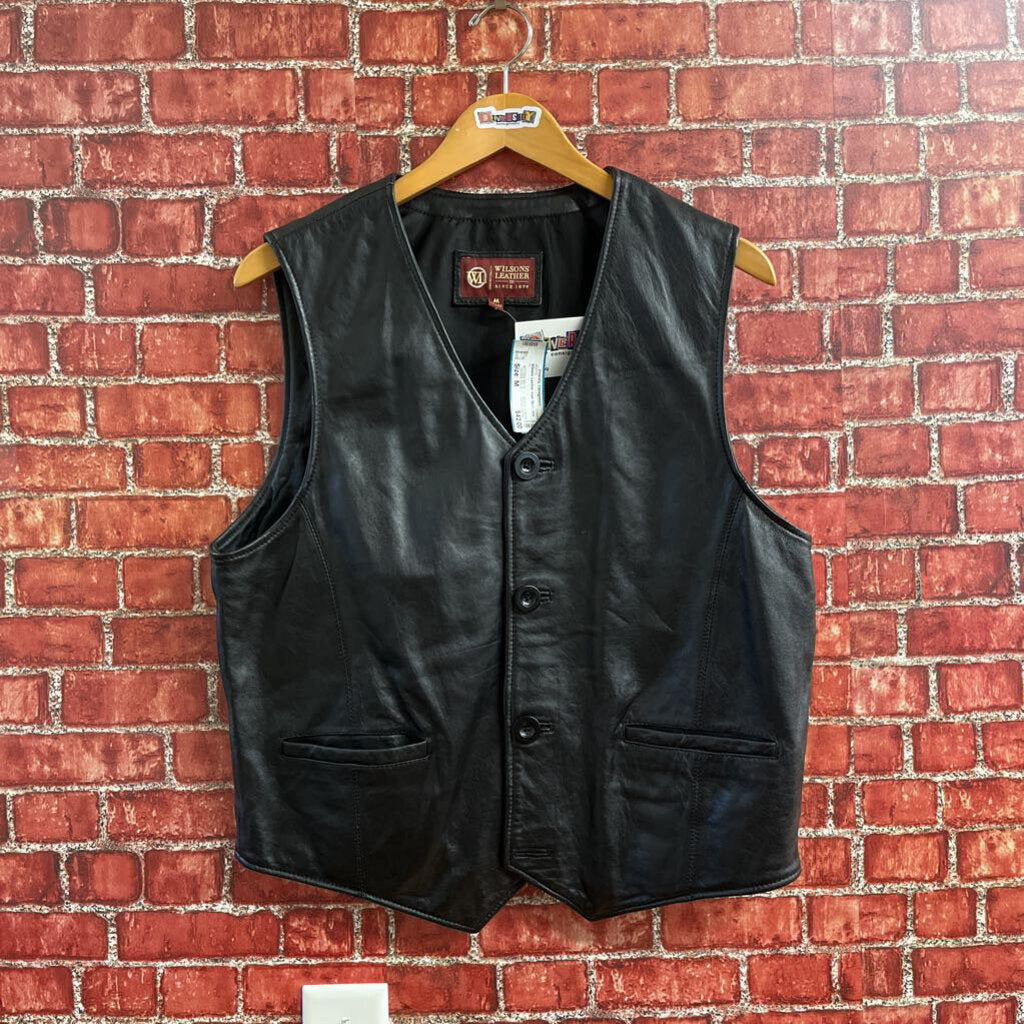 Wilsons Leather Vest Black Size M