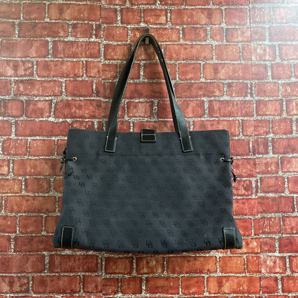 Dooney and Bourke Monogram Canvas Bag Black