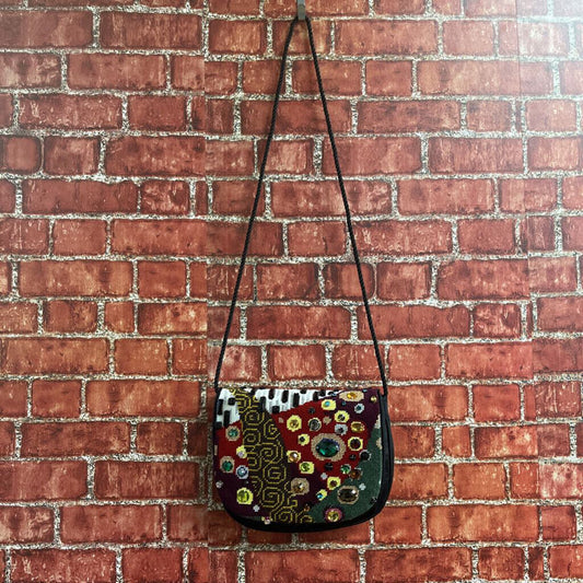 Beaded Tapestry Mini Bag