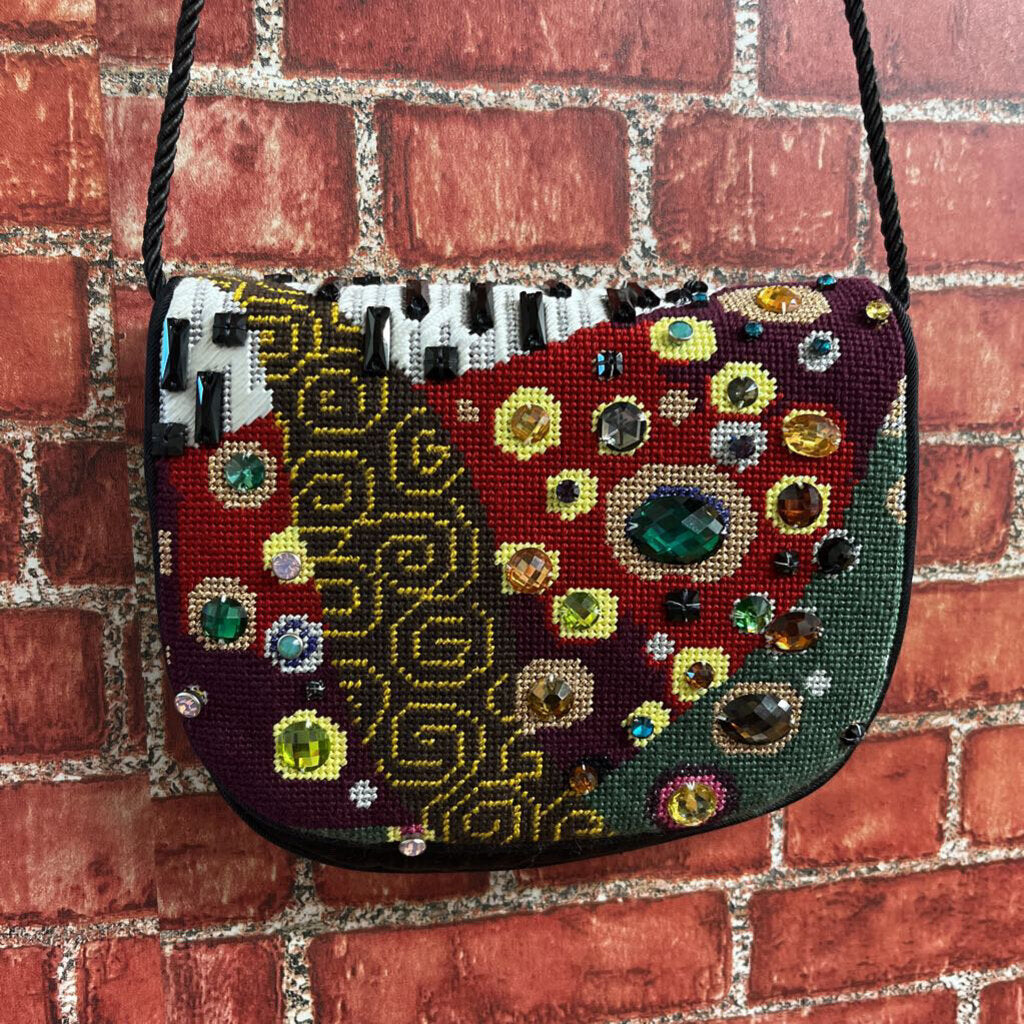 Beaded Tapestry Mini Bag