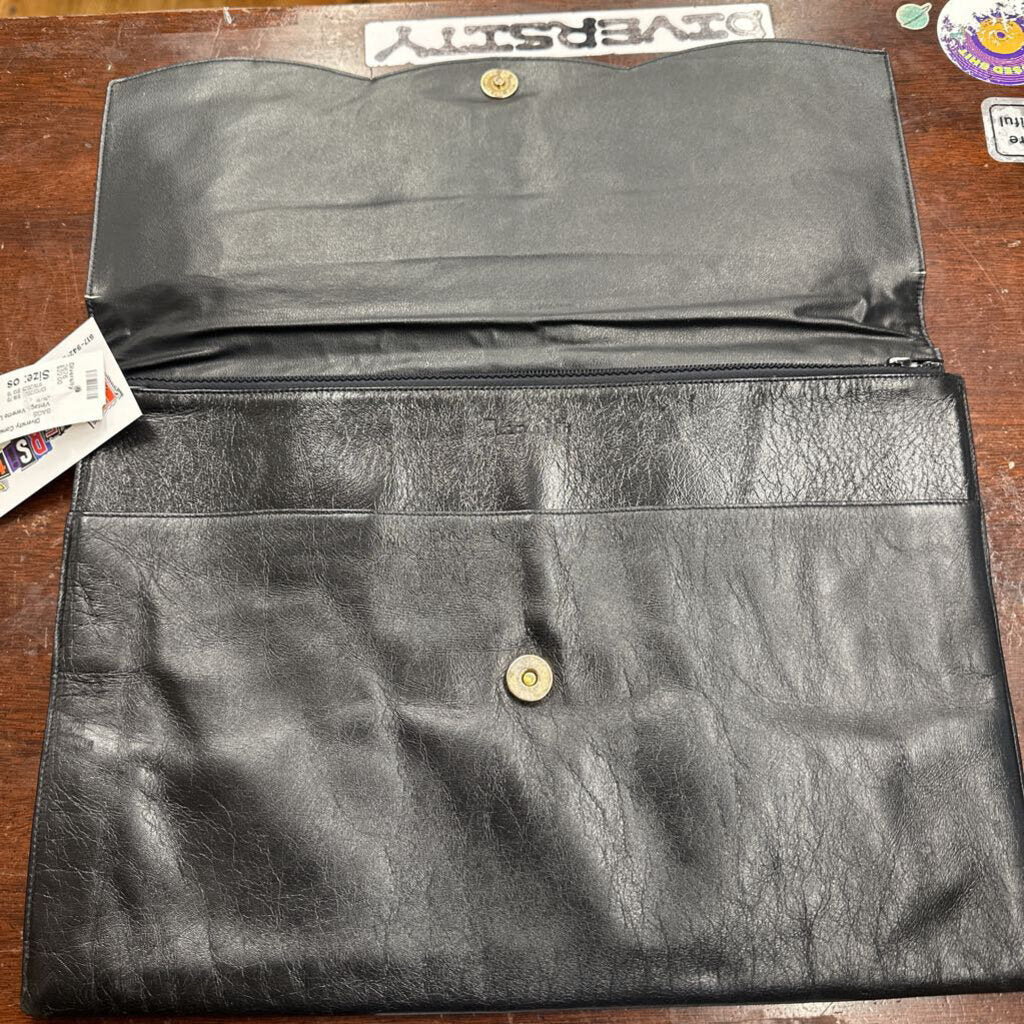 Vintage Venetto Leather Case Bag Black