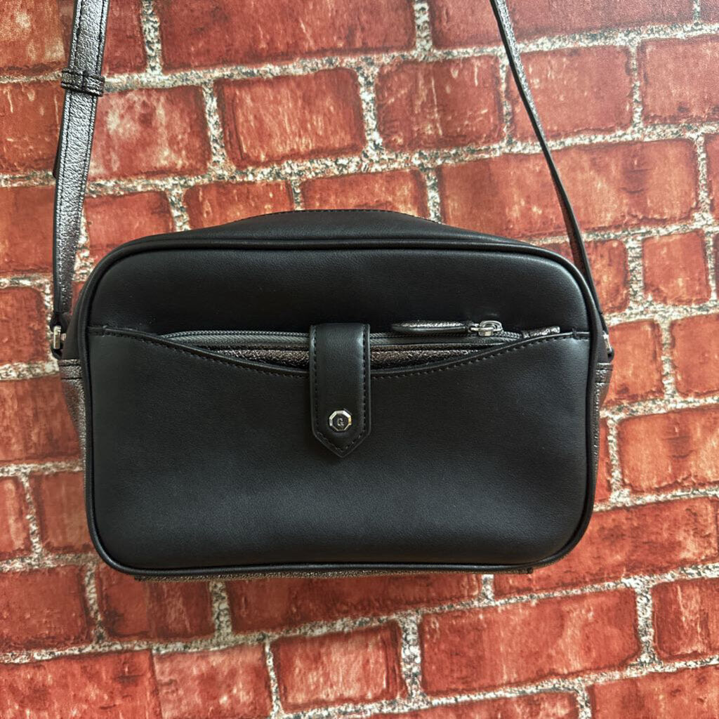 G.I.L.I. Black And Silver Crossbody Bag