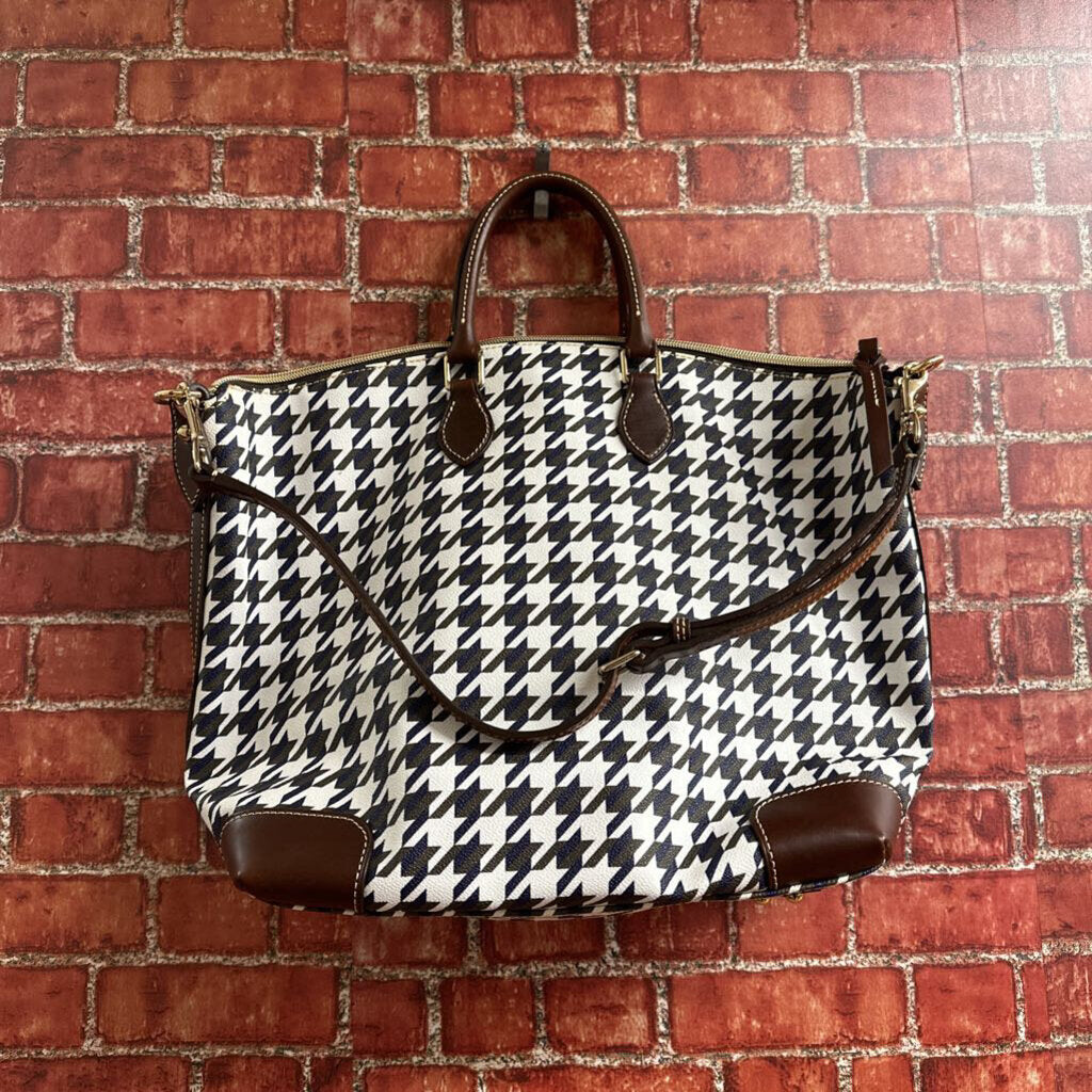 Dooney Bourke Houndstooth Leather Bag