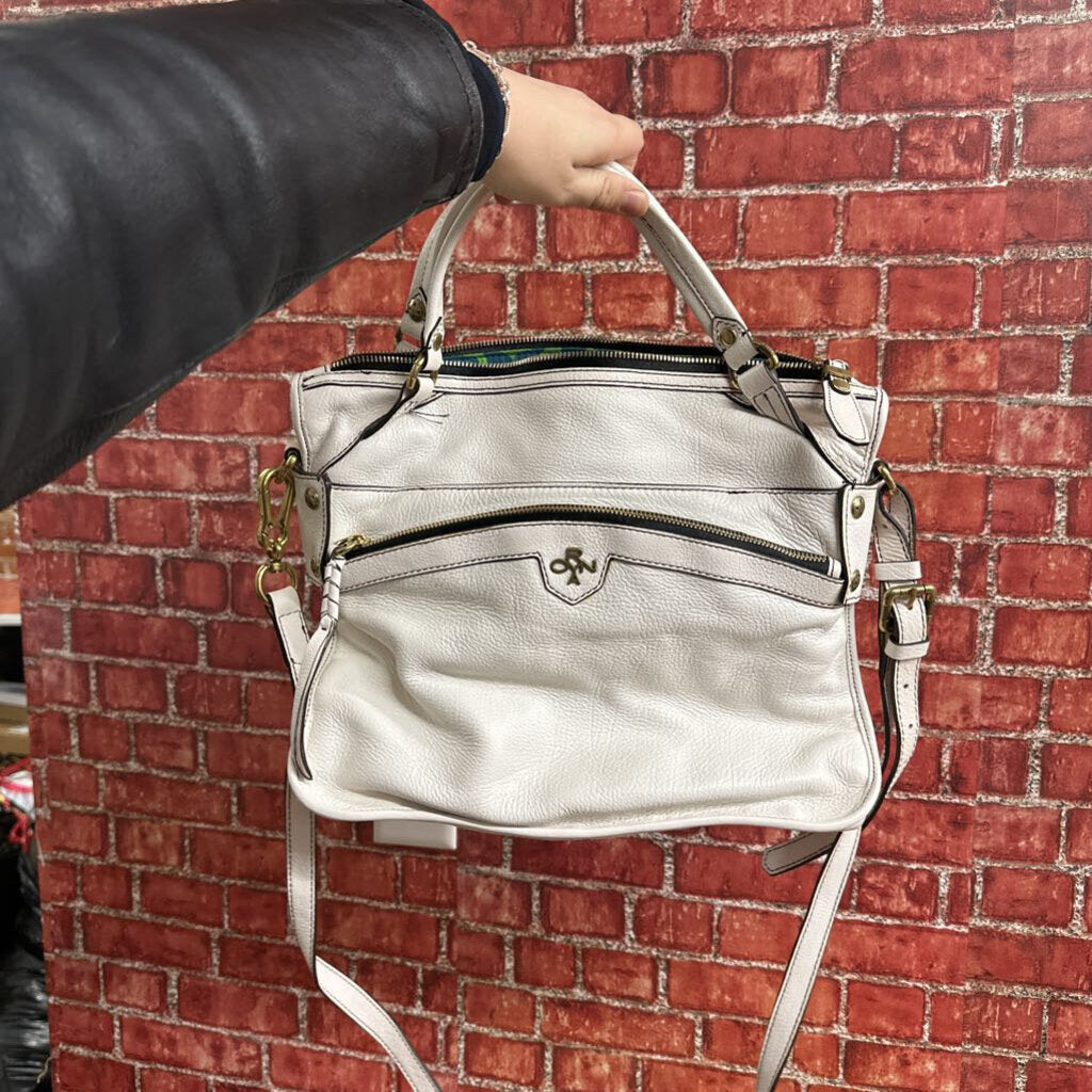 OrYANY White Leather Y2K Shoulder Bag