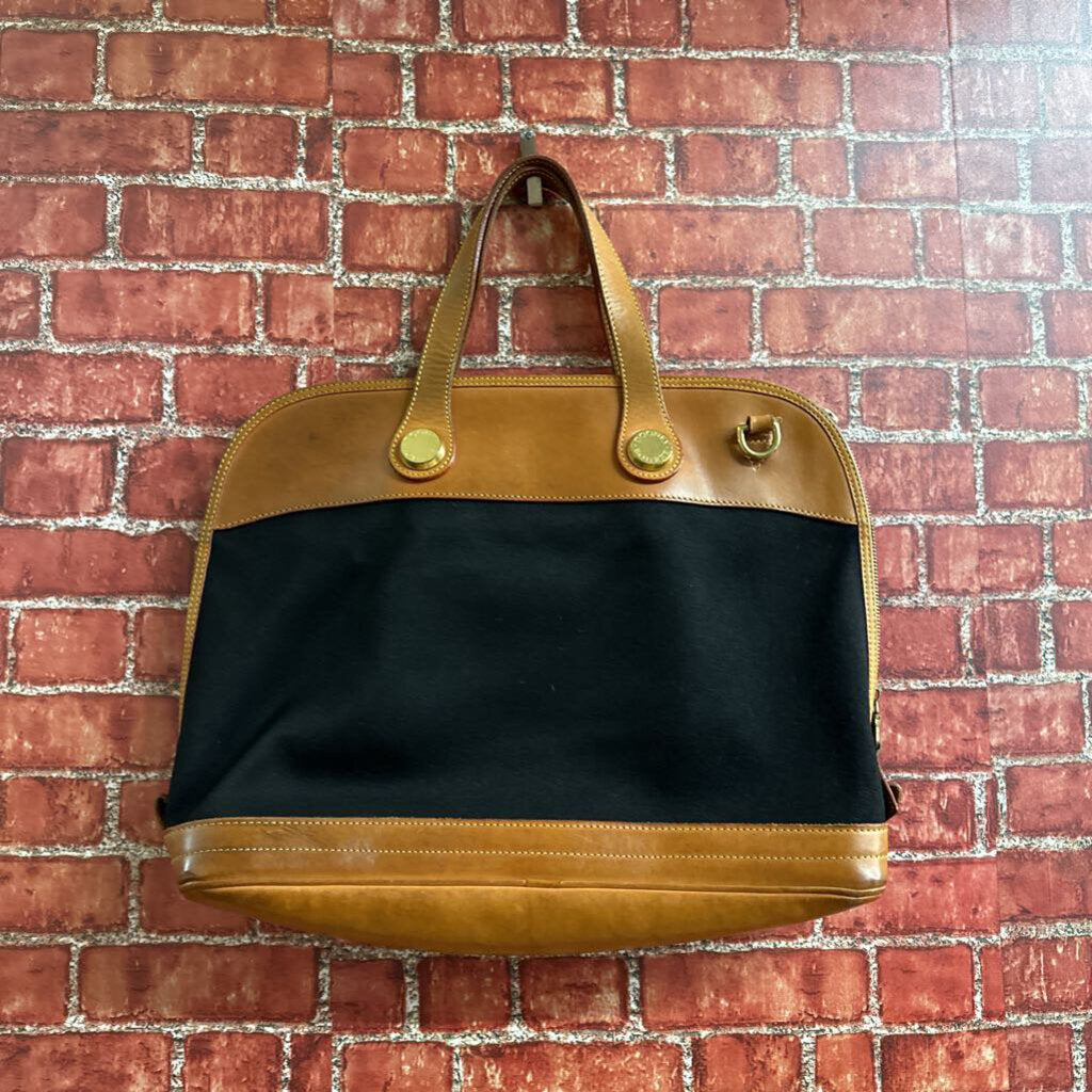 Vintage Dooney Bourke Black Brown Leather Bag