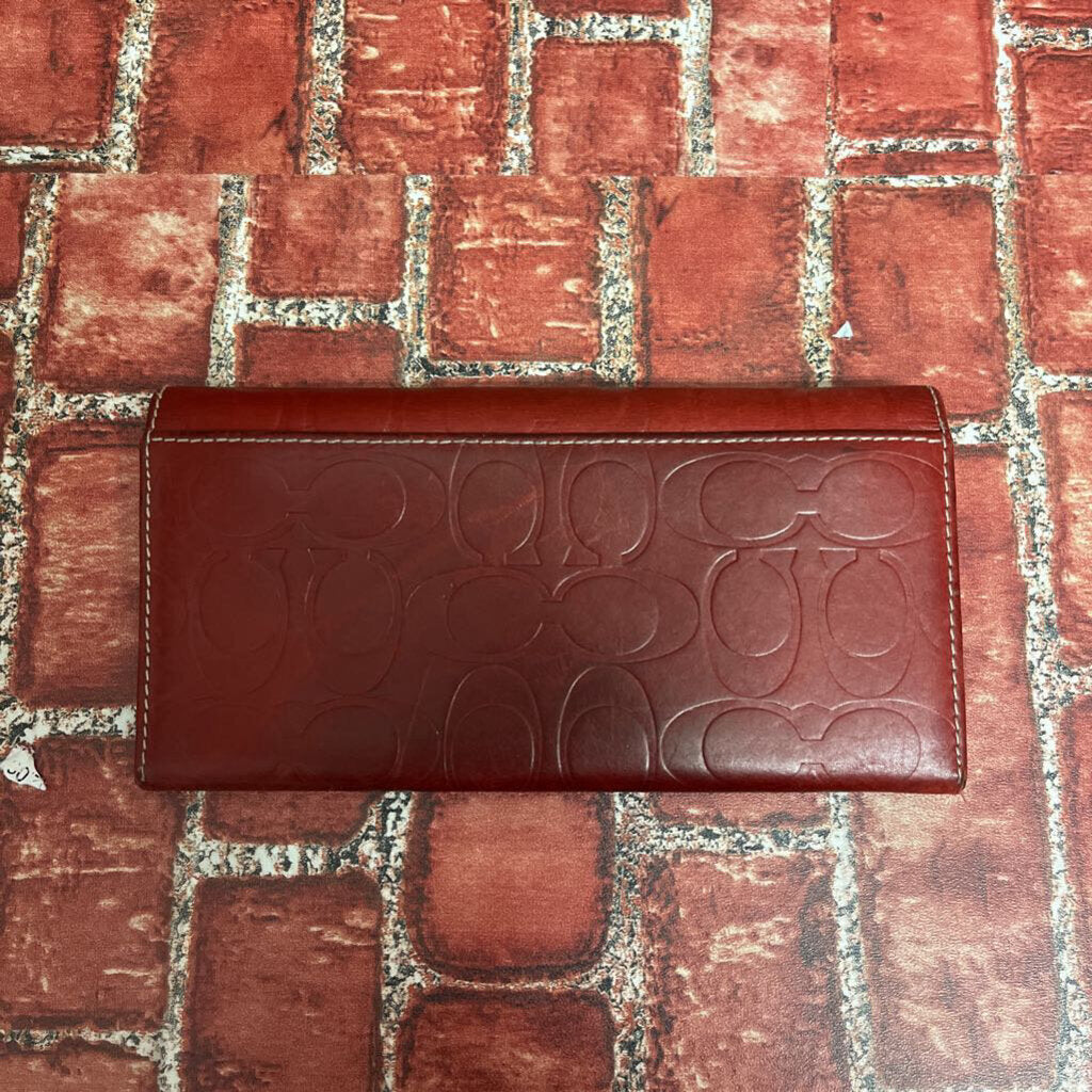 Vintage Coach Red CC Monogram Wallet