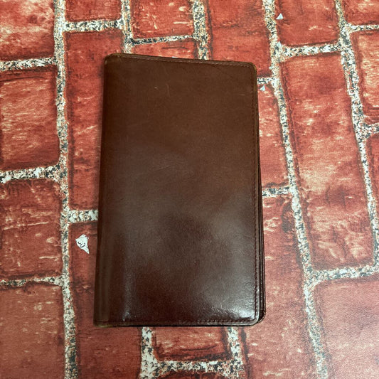 Leather Pocket Daytimer Wallet Brown