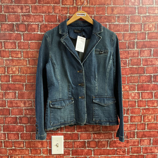 New York & Company Denim Blazer Jacket Size Medium