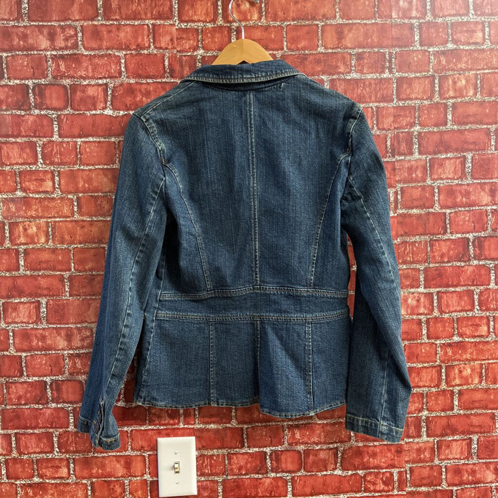 New York & Company Denim Blazer Jacket Size Medium