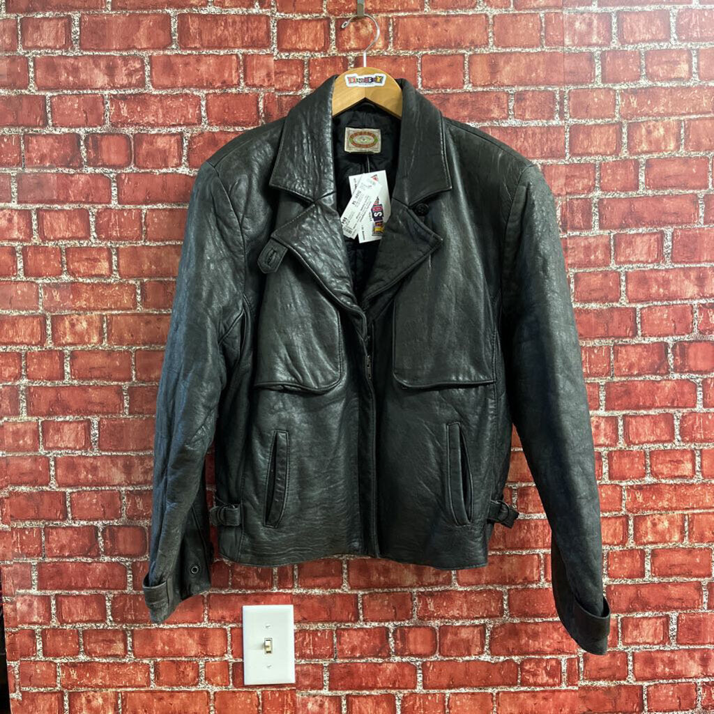 Banana Republic Vintage Bomber Leather Jacket Size 14